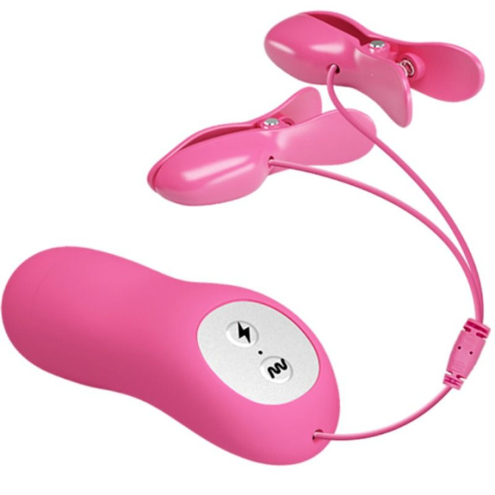 Baile - Pizzas Ondes Romantiques Avec Vibration et Électrochoc Fuchsia
