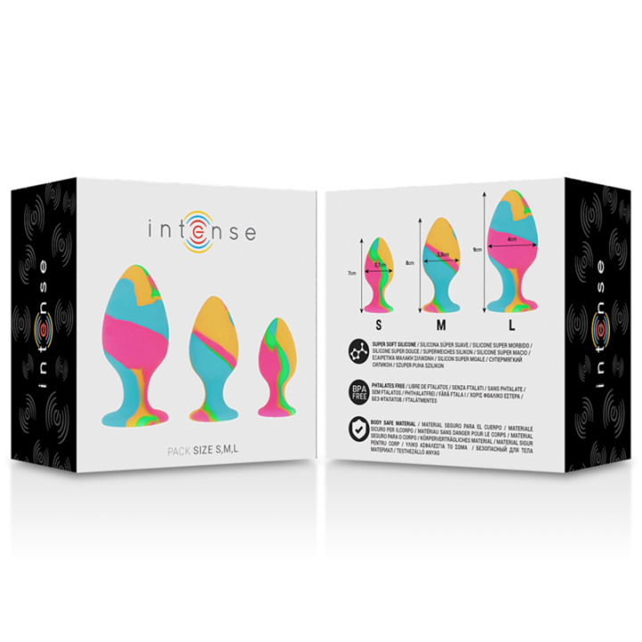 Intense - Multicolor Silicone Plug Set