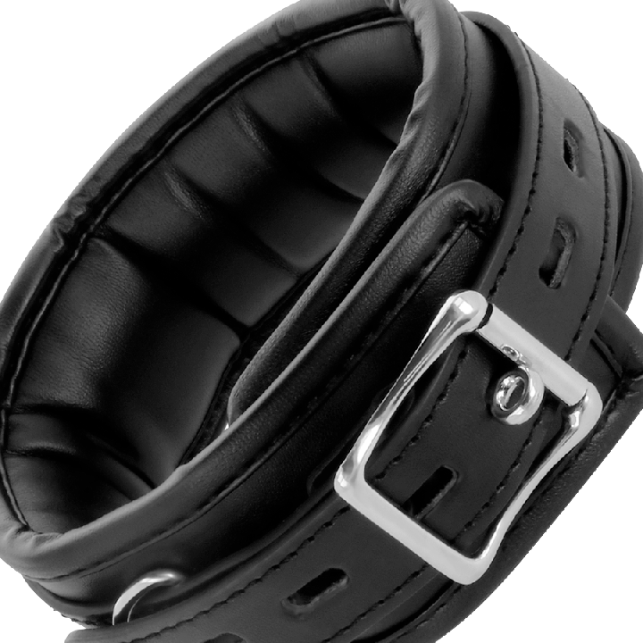 Darkness - Collier en Cuir Souple Avec Chaîne