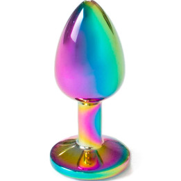 Secretplay - Plug Anal en Métal Arc-en-Ciel Petite Taille 7 cm