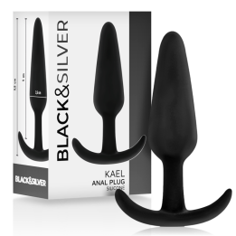 Black&Silver - Plug Anal en Silicone Kael Avec Poignée Moyenne