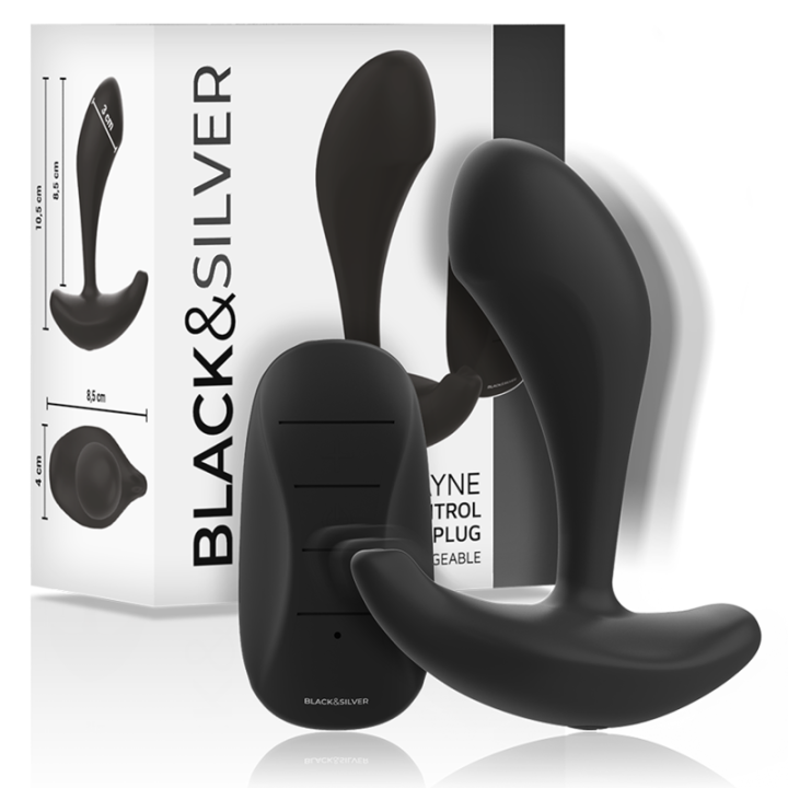 Black&Silver - Télécommande en Silicone Pour Plug Anal Dwayne