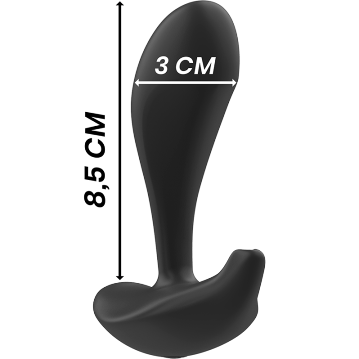 Black&Silver - Télécommande en Silicone Pour Plug Anal Dwayne