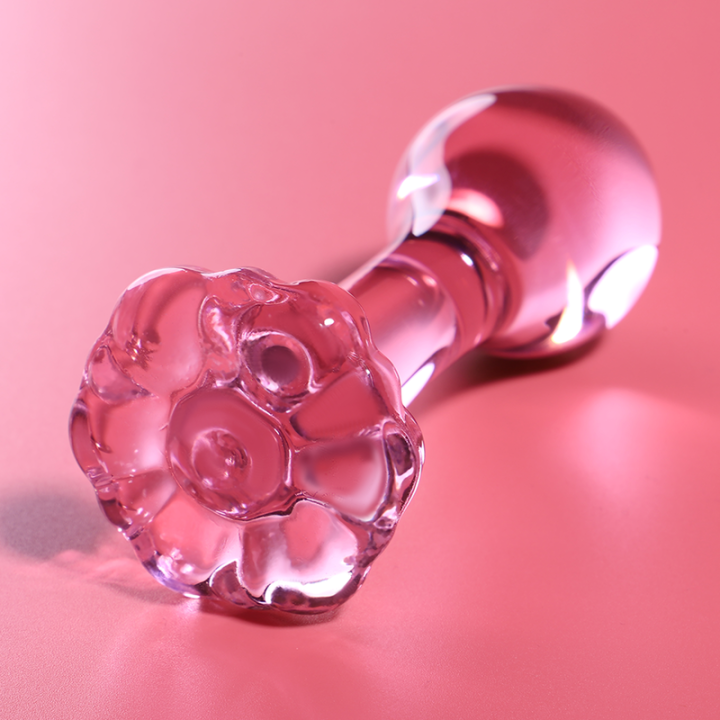 Nebula Series by Ibiza - Modelo 2 Plug Anal Vidro Borosilicado Rosa 11 cm -o- 3.5 cm