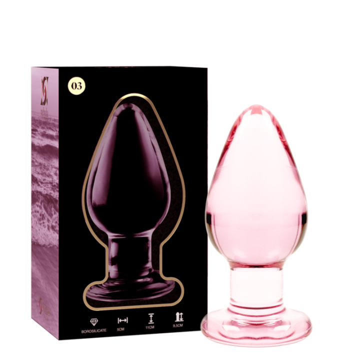 Nebula Series by Ibiza - Modelo 3 Plug Cristal Rosa 11 cm -o- 5 cm