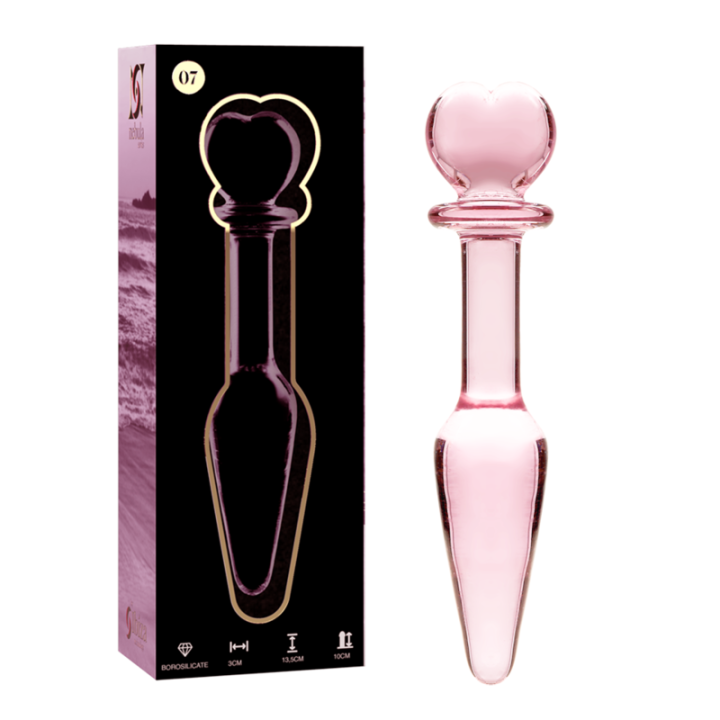 Nebula Series by Ibiza - Modelo 7 Plug Cristal Rosa 13.5 cm -o- 3 cm