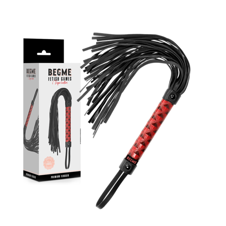 Begme - Flogger en Cuir Végan Édition Rouge