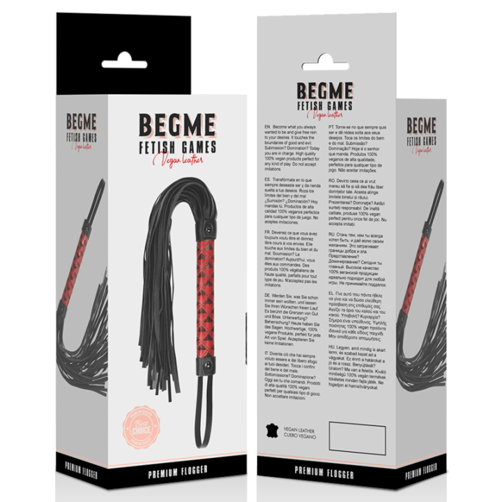 Begme - Flogger en Cuir Végan Édition Rouge