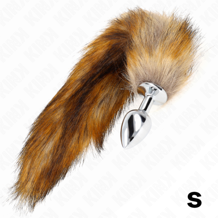 Kink - Plug Anal Talla s 7 x 3 cm Con Cola Sintética 40 cm Marrón