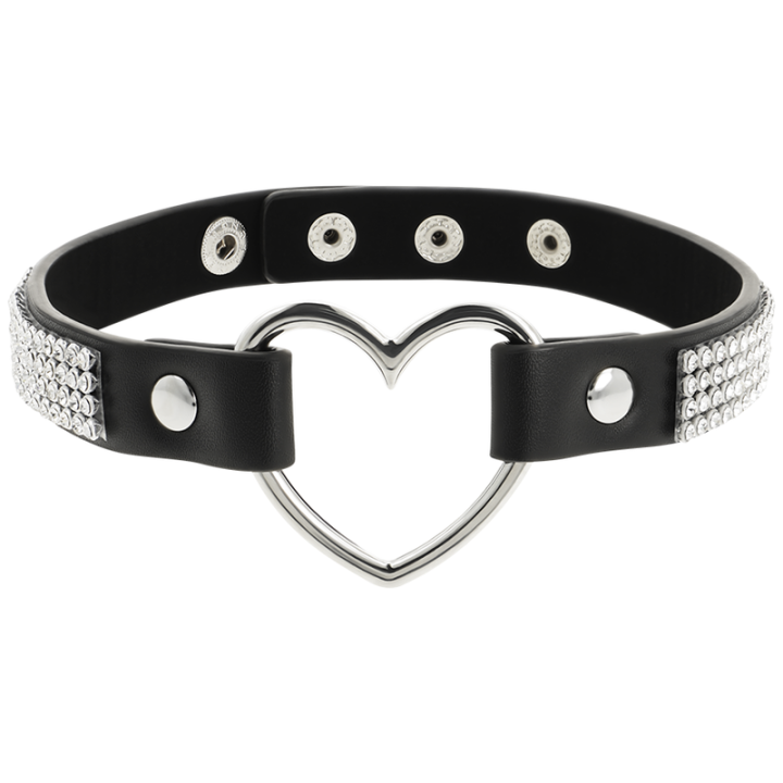 Coquette Chic Desire - Gargantilha de Couro Vegano Com Corao