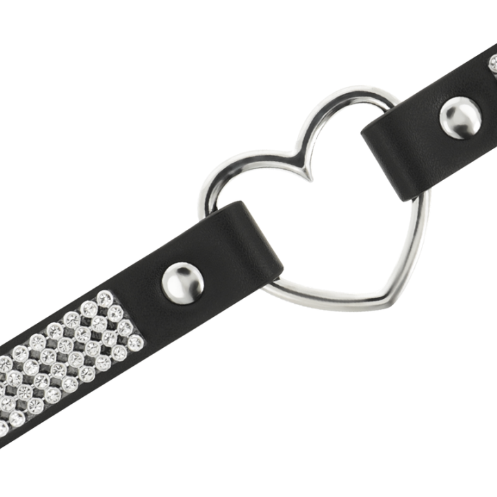 Coquette Chic Desire - Gargantilha de Couro Vegano Com Corao