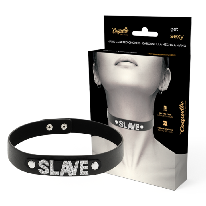 Coquette Chic Desire - Gargantilha de Couro Vegano Slave