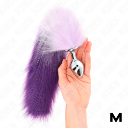 Kink - Plug Anal Taille m 8 x 3,5 cm Avec Queue Synthétique 40 cm Violet