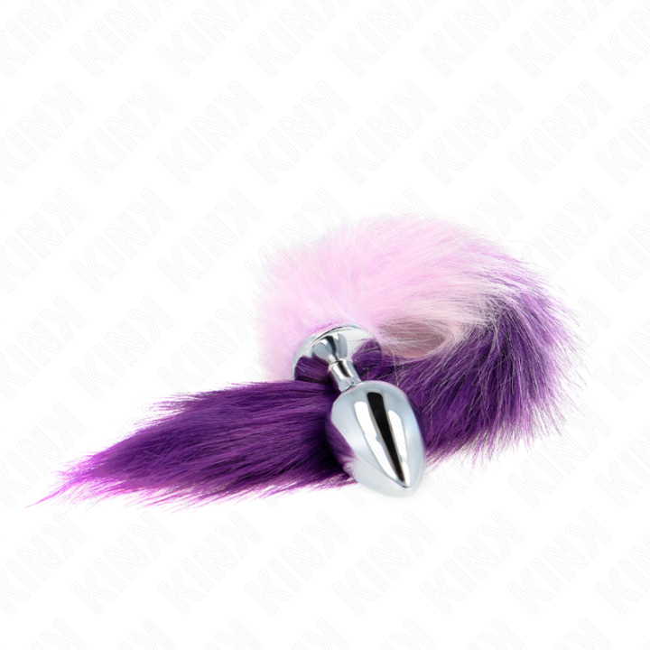 Kink - Plug Anal Tamanho l 10 x 4 cm Com Cauda Sintética 40 cm Roxo