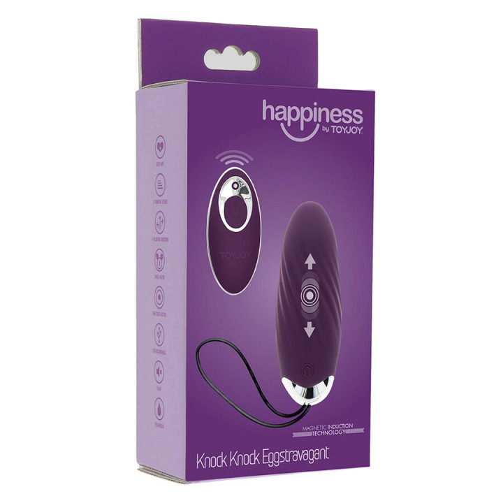 Toyjoy - Felicità Knock Knock Eggstavagant Vibratore Telecomando Viola