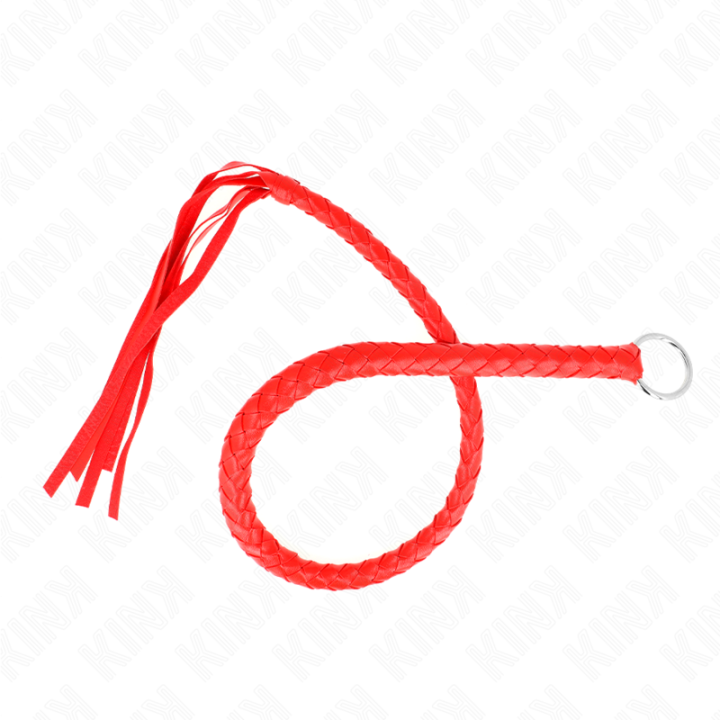 Kink - Fouet Serpent Avec Anneau Rouge 65 cm
