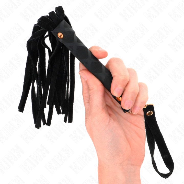 Kink - Czarny Zamszowy Mini Bicz 30 cm