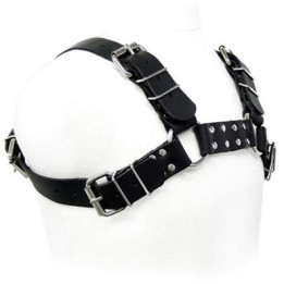 Leather Body - Imbracatura Per Bull Dog Nera
