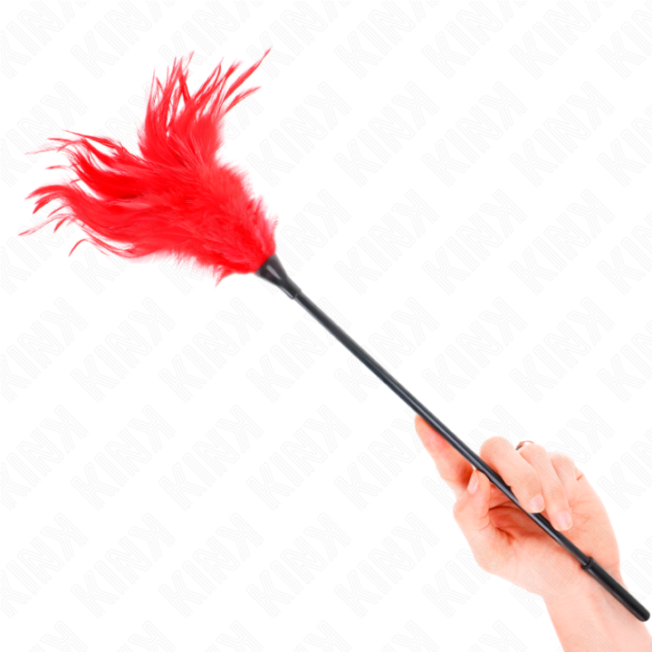 Kink - Mehrere Rote Kitzelfedern 45 cm