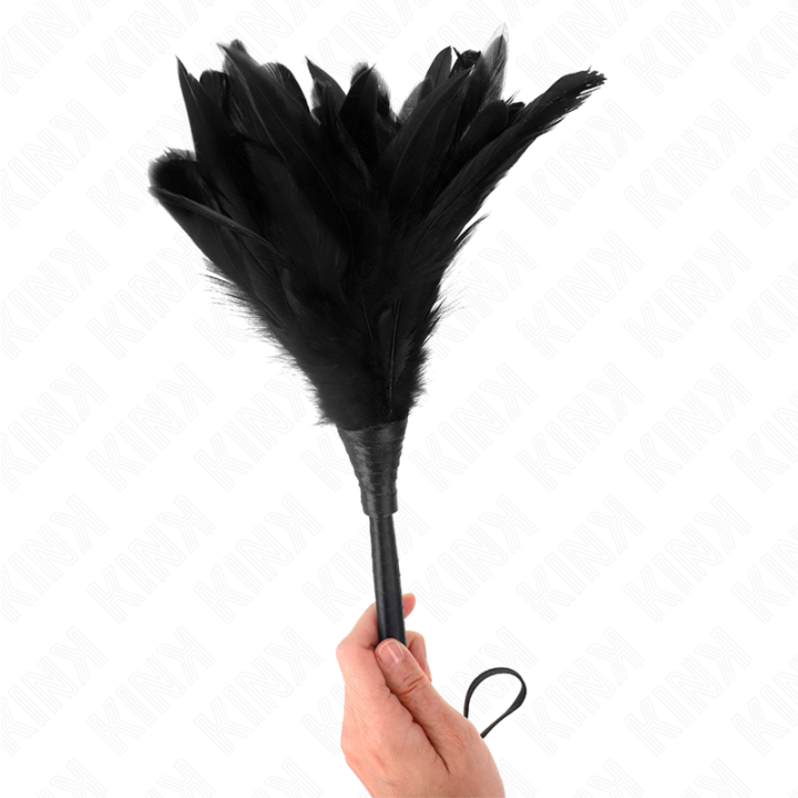 Kink - Piume di Pollo Sollegato a Forma di Corno Nero 36 cm