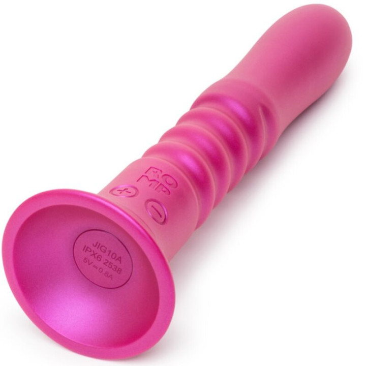 Romp - Jiggle Vibrador Com Movimentos Para Cima e Para Baixo Com Ventosa Rosa