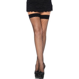 Leg Avenue - Fishnet Thigh Highs Schwarz Eine Grösse
