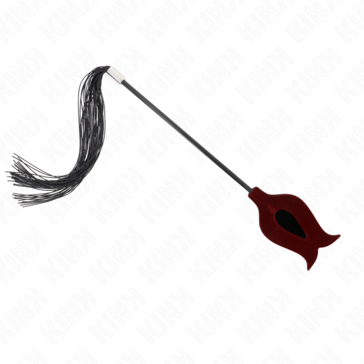 Kink - Fouet à Pompon en Silicone Forme Rose 45 cm