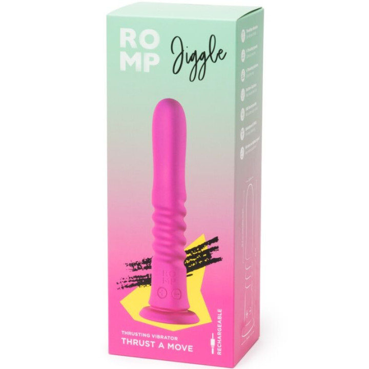 Romp - Jiggle Vibrador up And Down Con Ventosa Rosa