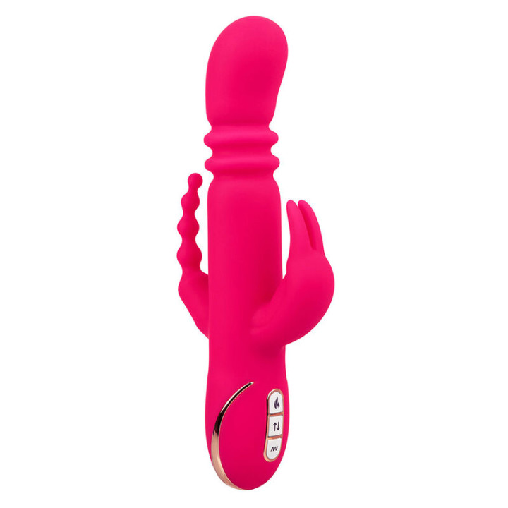 Calexotics - Jack Fantasy Triple Heated Wibrator Rózowy Króliczek