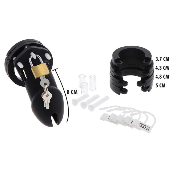 Hidden Desire - Extreme Cage de Chasteté Silicone Taille l Noir