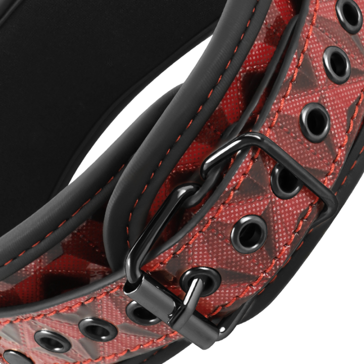 Begme - Red Edition Halsband Mit Nippelklemmen Mit Neoprenfutter