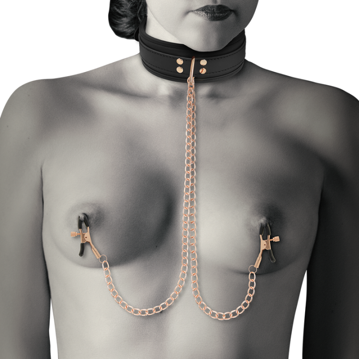 Coquette Chic Desire - Colar Fantasy Nipple Clamp Com Forro de Neoprene