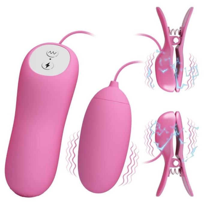 Pretty Love - Pinzette Mit Vibration Und Rosa Eletroschock