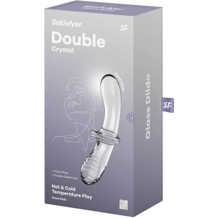 Satisfyer - Podwojny Krysztalowy Dildo Przezroczysty