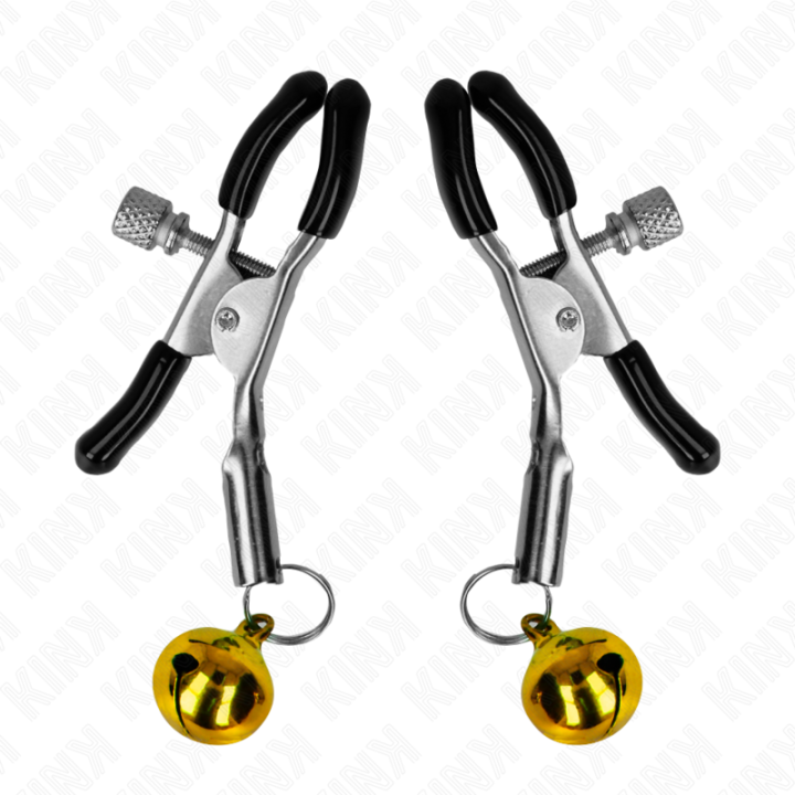 Kink - Pinzas Para Pezones Con Campanilla Dorada 6 cm