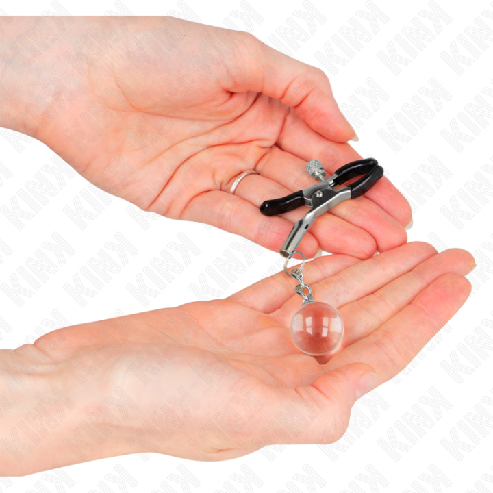 Kink - Grampos de Bico de Vidro Prata 6 cm