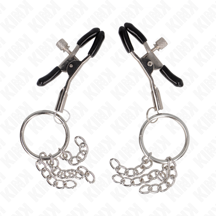 Kink - o Ring Nipple Clamp And Little Chain Silver 6 cm