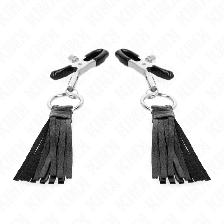 Kink - Pinzas Para Pezones Con Borlas de Polipiel 6 cm