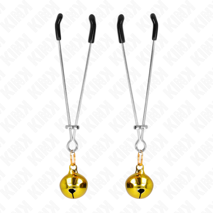 Kink - Thin Bell Nipple Clamps Gold 7 cm
