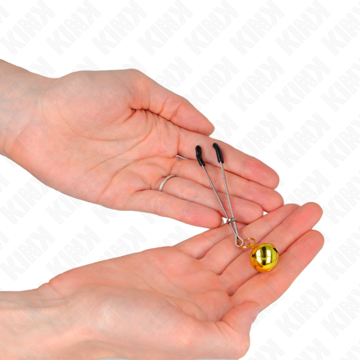 Kink - Thin Bell Nipple Clamps Gold 7 cm