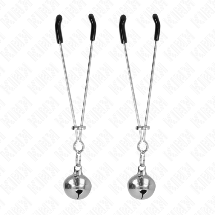 Kink - Dünne Glocken-Nippelklammern Silber 7 cm
