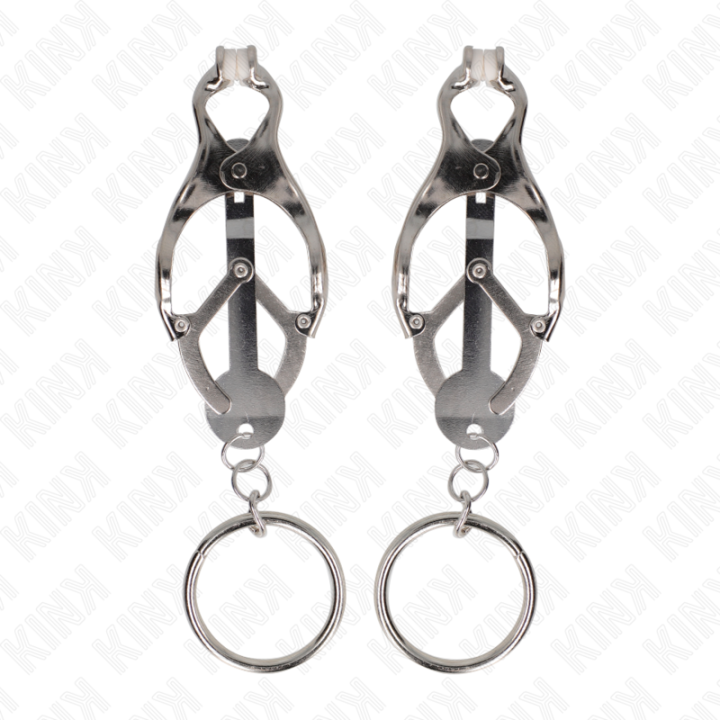 Kink - o-Ring Japanese Clover Nipple Clamps Silver