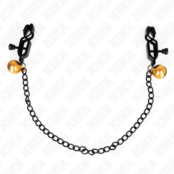 Kink - Flat Chain Nipple Clamps And Bell Silver 30 cm