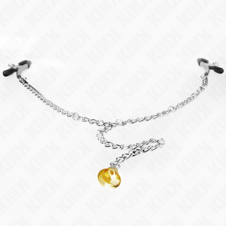 Kink - Pinces à Téléton Chaîne Avec Pendentif Corne 30 cm