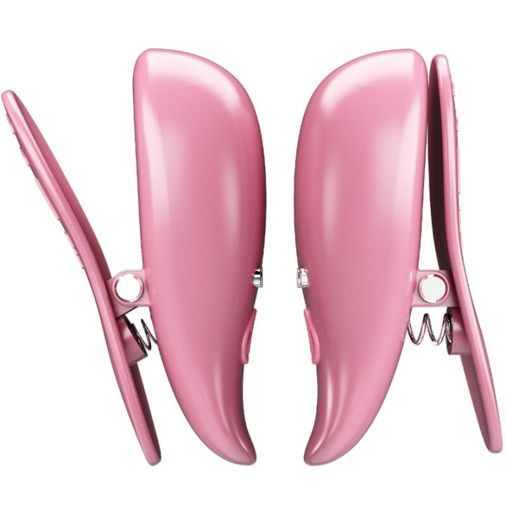 Pretty Love - Cailey Nipple Clamps 10 Vibrations Remote Control Pink