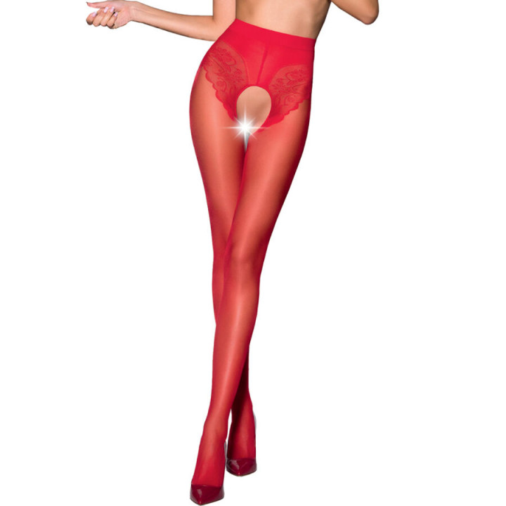 Passion - Tiopen 006 Collant Rosso 1/2 30 Den