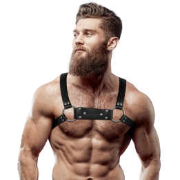 Fetish Submissive Attitude - Arnés Bulldog Ecopiel Pecho Hombre Talla m/l