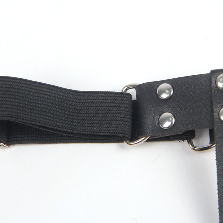 Subblime - 953744 Jarretelle Punk en Cuir Ajustable Noir Taille Unique