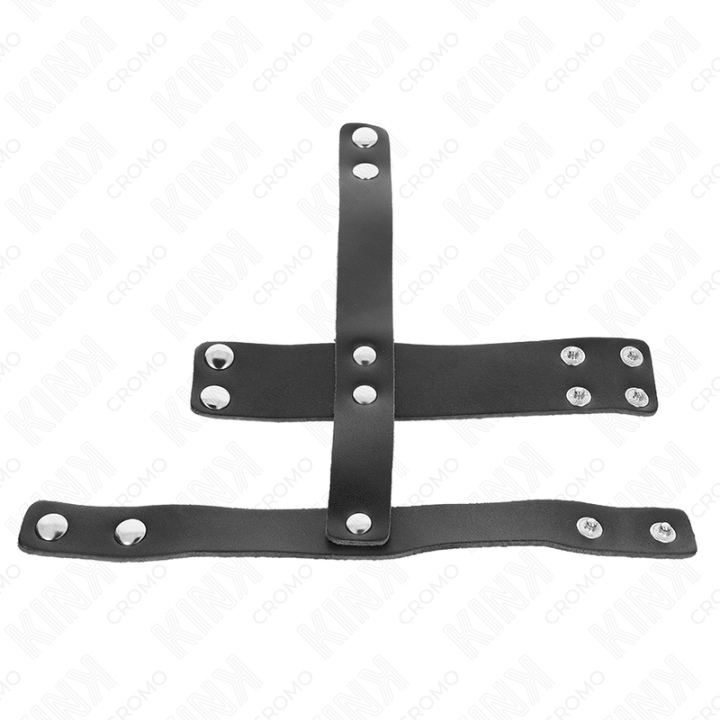 Kink - Anillo Jaula Pene Cuero Con Divisor de Bolas Ajustable