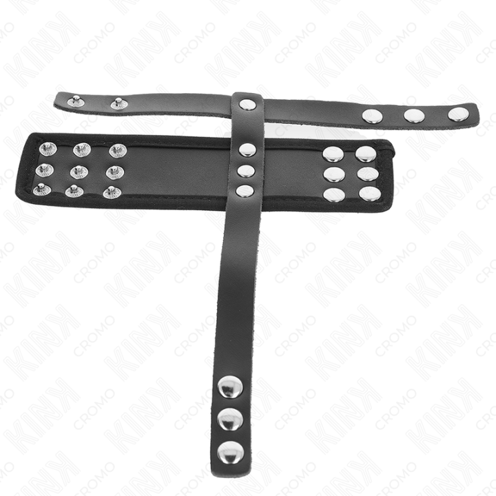 Kink - Anillo Jaula Pene Cuero Con Correa Divisoria de Bolas Recubierto Ajustable